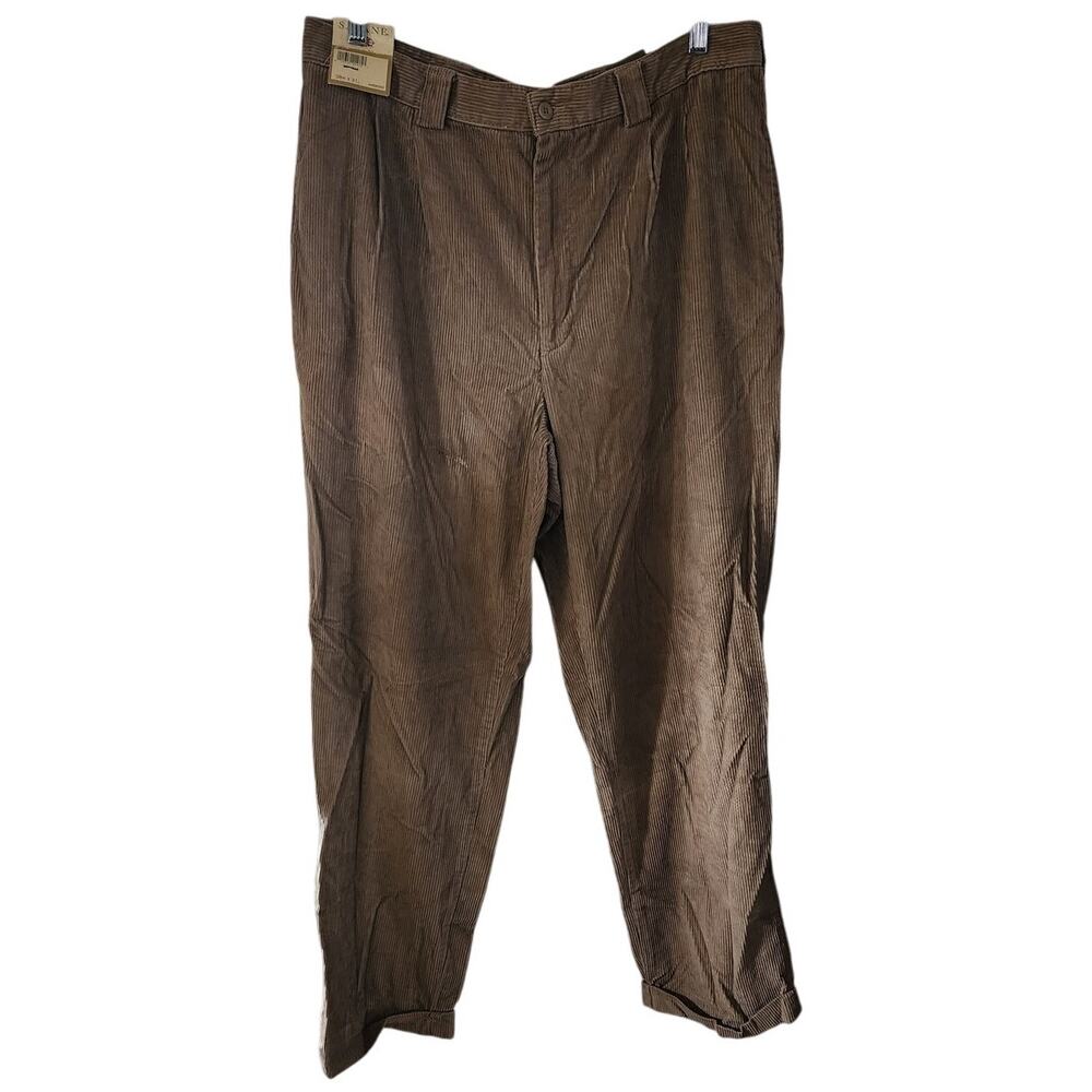 Savane Men's Corduroy Brown Pants Size 38W 31L